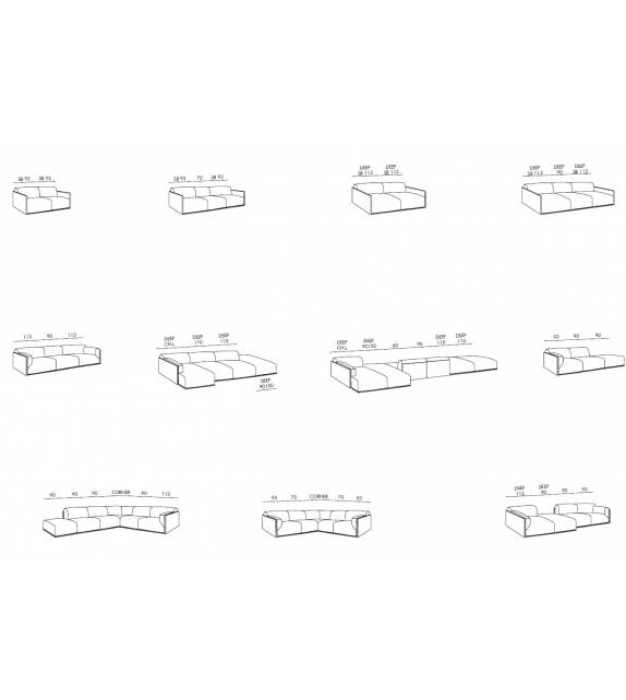 Bacon Meridiani Sofa