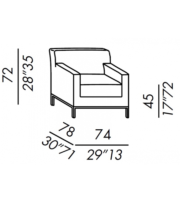 Berry Meridiani Small Armchair