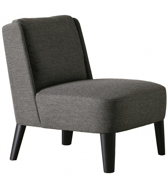 Cecile Meridiani Petit Fauteuil avec Pieds en Chêne