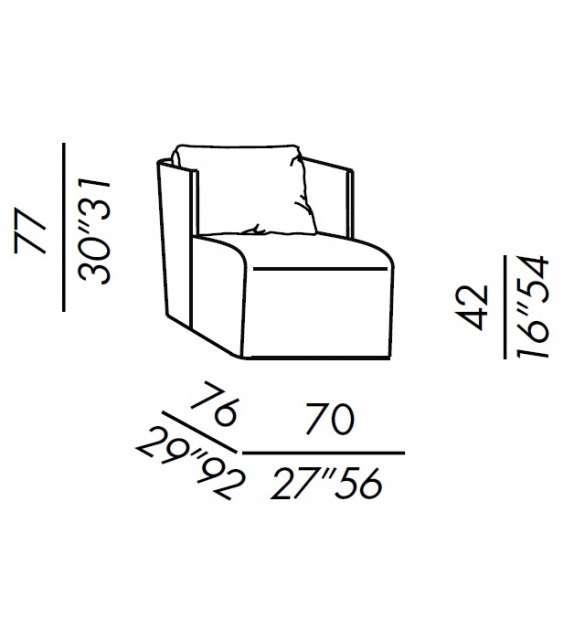 Keeton Fit Meridiani Small Armchair