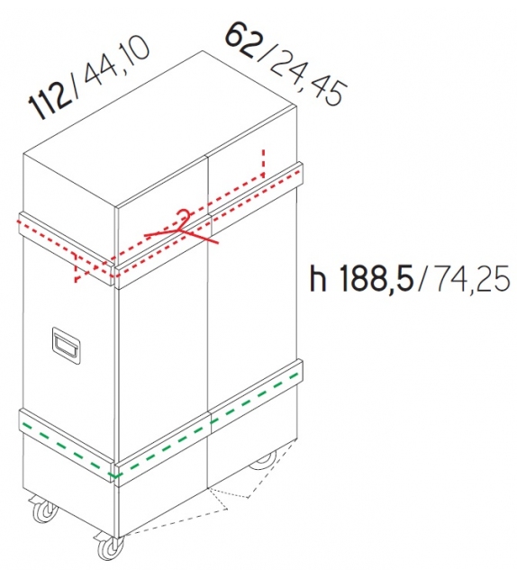 Alto 62 Minotti Italia Armadio