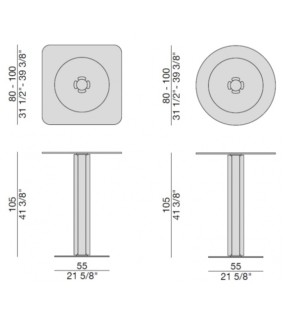 Quadrifoglio Porada Bistrotisch