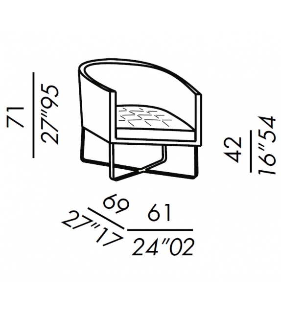Lolyta Meridiani Small Armchair