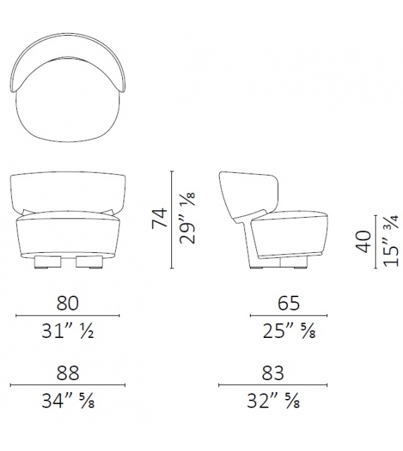 Prêt pour l'expédition - Icolounge Ceccotti Collezioni Fauteuil