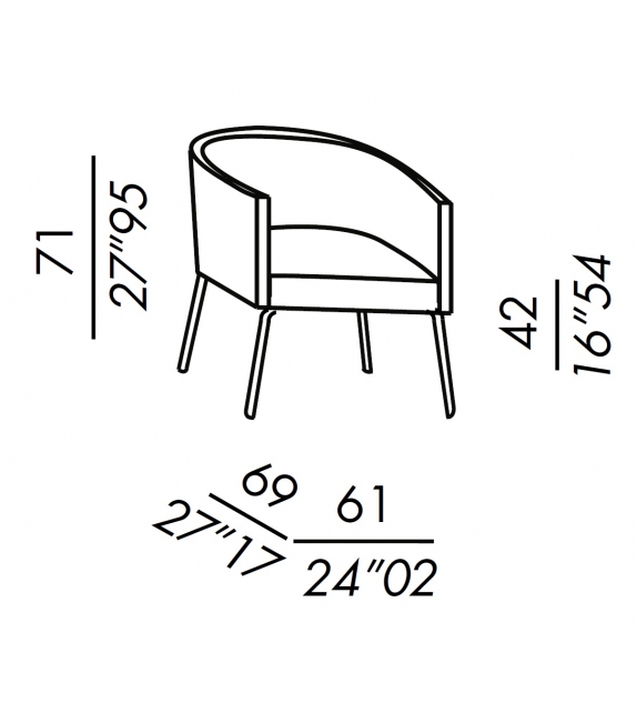 Lolyta Due Meridiani Petit Fauteuil