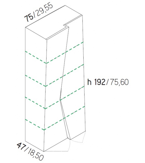 Lady 44 Minotti Italia Kleiderschrank / Container