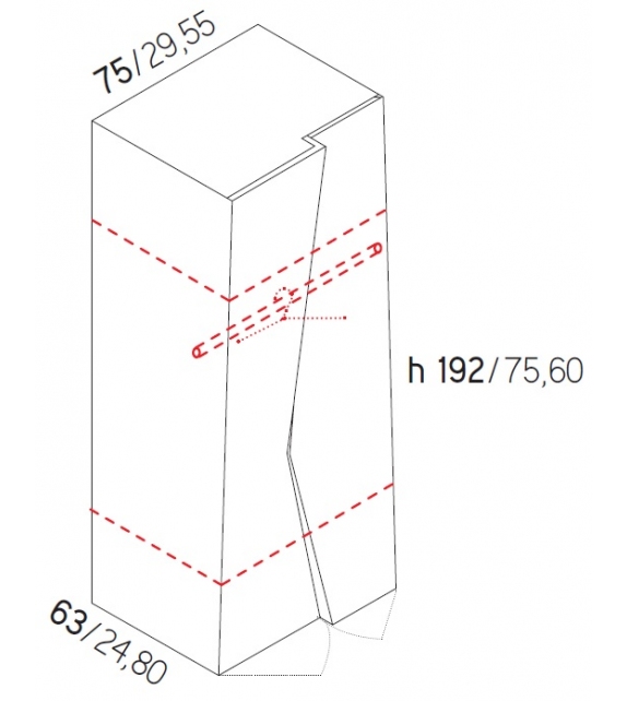 Lady 60 Minotti Italia Kleiderschrank / Container