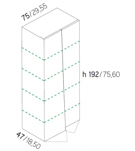 Man 44 Minotti Italia Kleiderschrank / Container