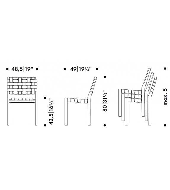 Chair 611 Artek Chaise