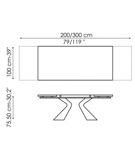 Prora Bonaldo Table Extensible