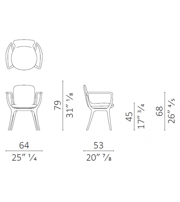 Piruette Ceccotti Collezioni Sillón