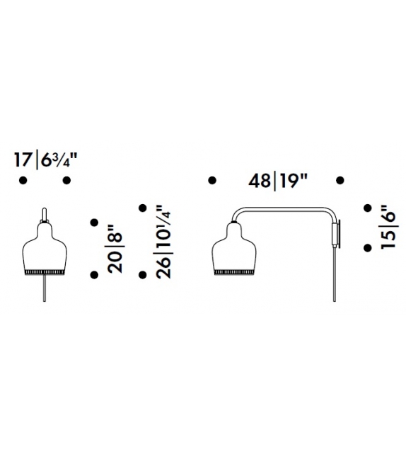 A330S "Golden Bell" Artek Lámpara De Pared