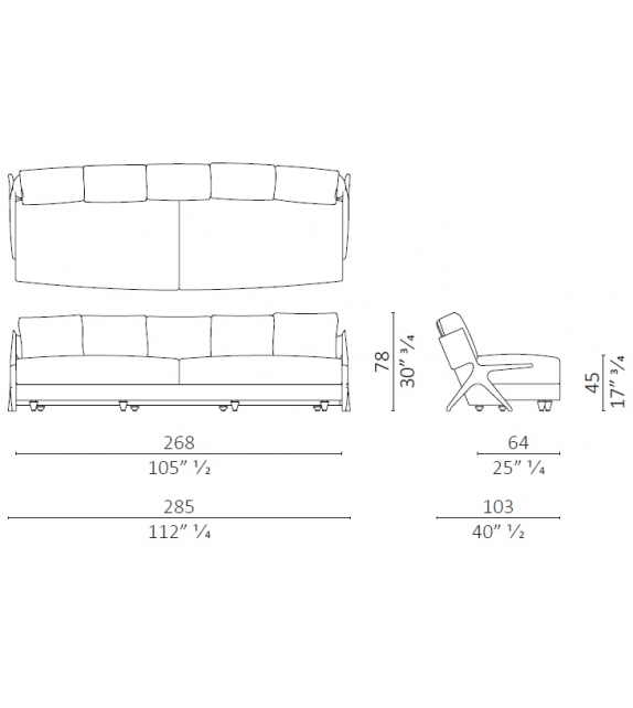 DC 290 Sofa Ceccotti Collezioni