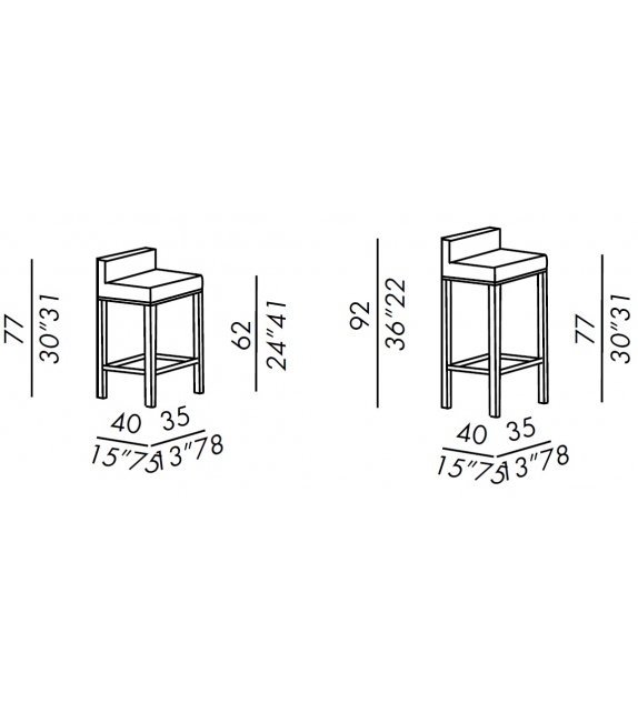Kage Meridiani Tabouret