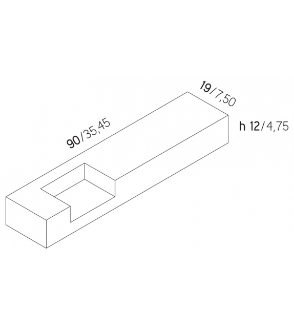 Concrete Minotti Italia Wandregal