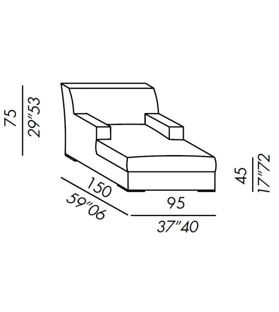 James Slim Dormeuse Meridiani