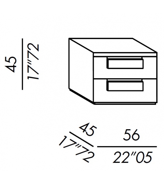 Note Meridiani Bedside Cabinet