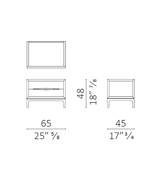 Brad Table De Chevet Ceccotti Collezioni