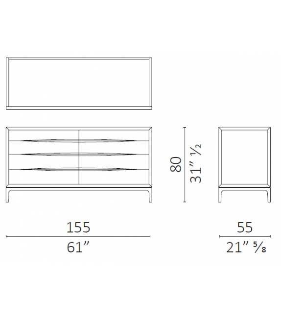 Brad Cassettiera Ceccotti Collezioni