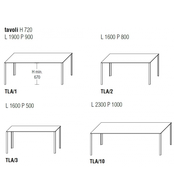 LessLess Rectangular Table Molteni&C