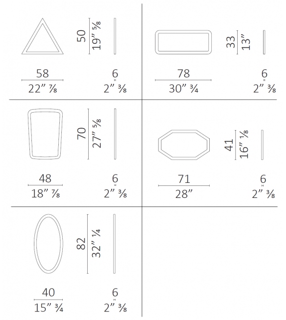 Mini Groove Ceccotti Collezioni Mirror