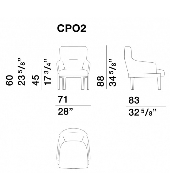 Chelsea Poltrona CPO2 Molteni&C