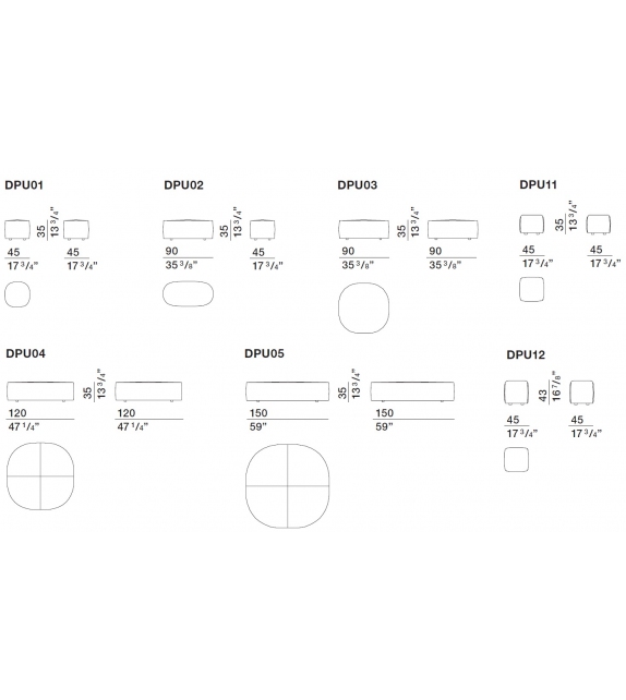 Molteni & C Pouf Domino Next