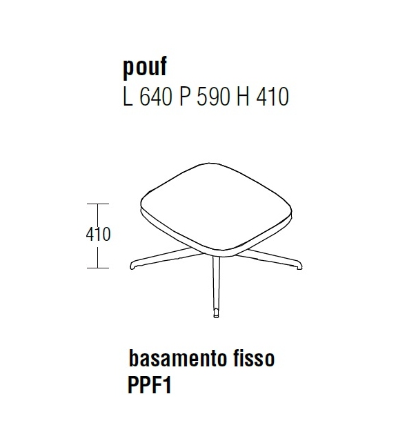 Pouf Piccadilly Molteni & C