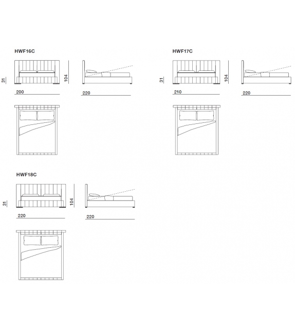 High-Wave Cama Con Contenedor Molteni&C