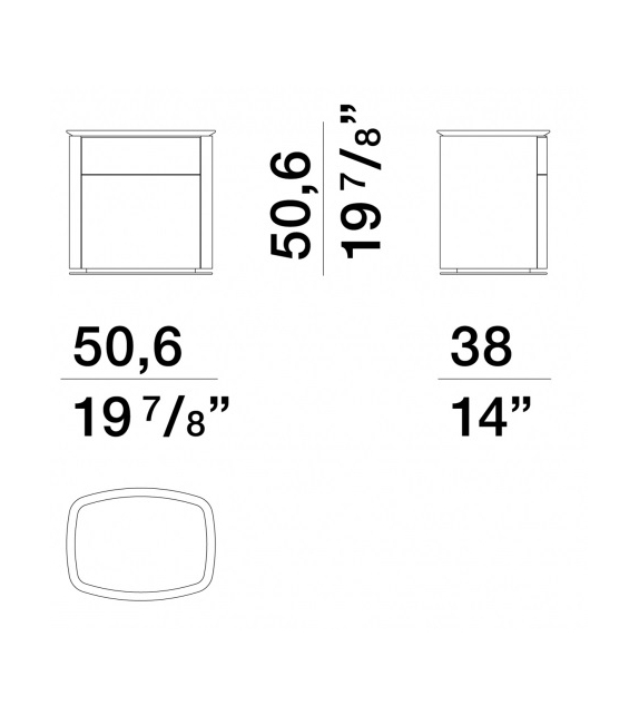 4040 Bedside Table Molteni&C