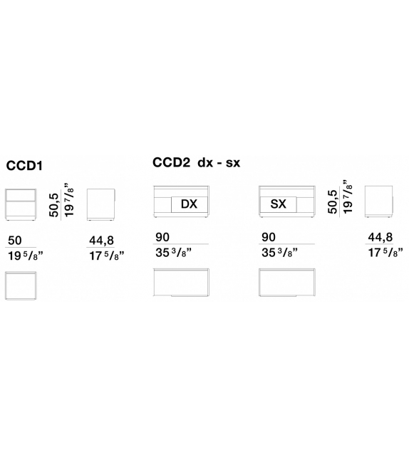 5050 Molteni & C Table de Chevet