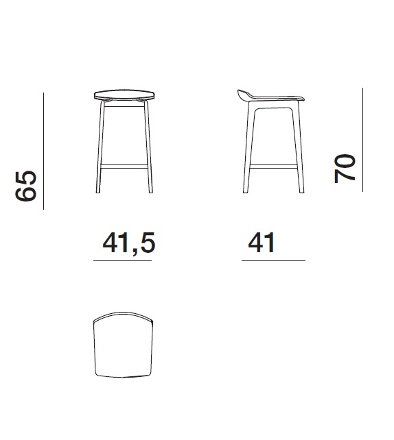 Woody Molteni & C Tabouret