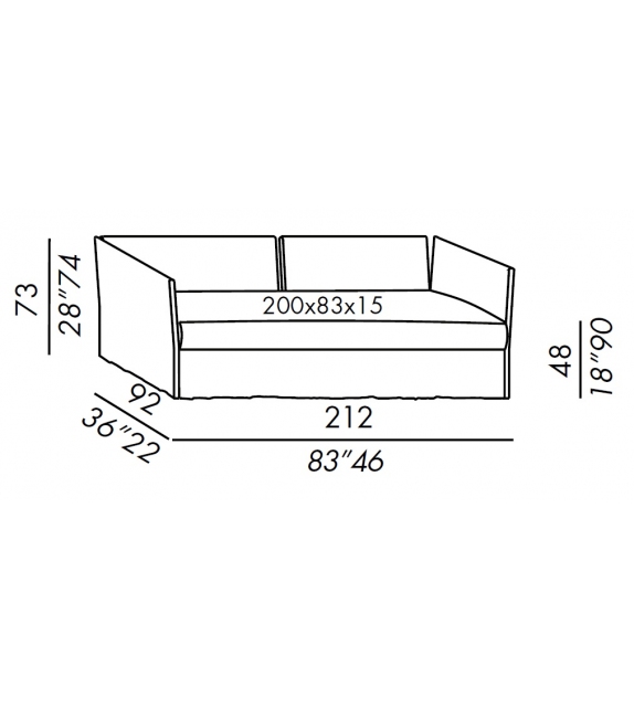 Meridiani Twin Bed Fox