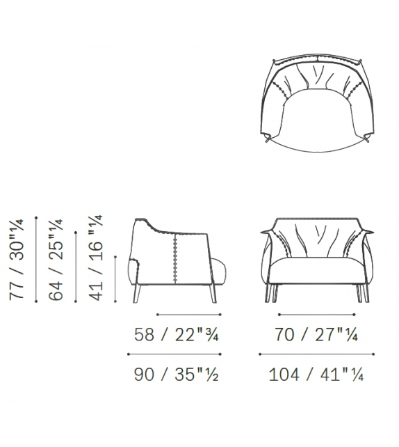 Archibald Gran Comfort Poltrona Frau Armchair