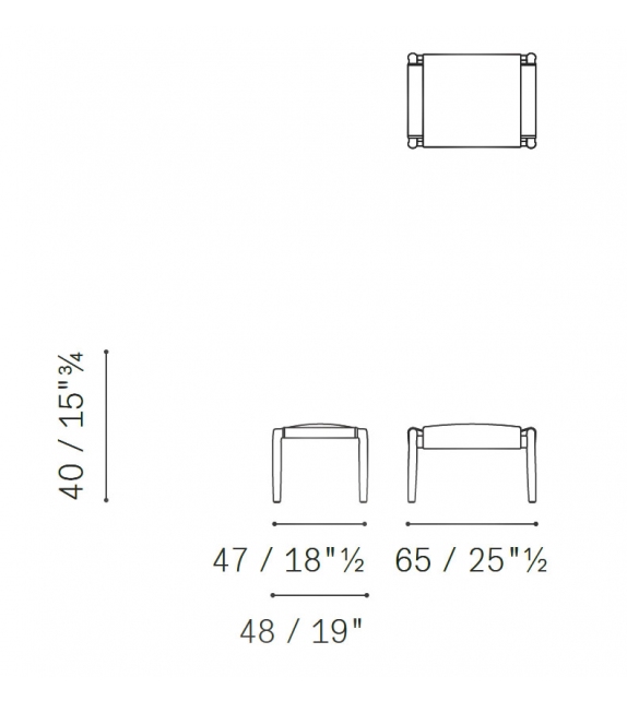 Times Lounge Pouf Poltrona Frau