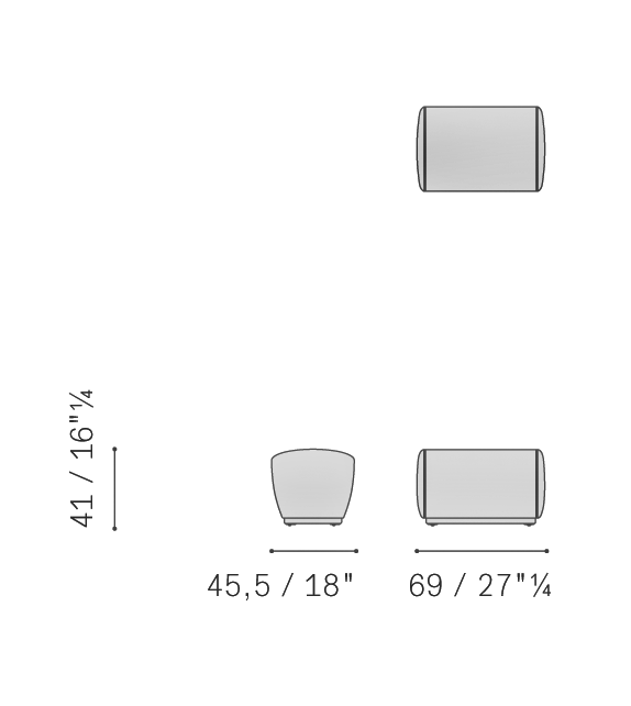 Vanity Fair XC Poltrona Frau Puf