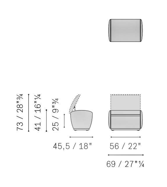 Vanity Fair XC Poltrona Frau Ottoman