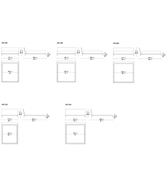 Atoll B&B Italia Letto
