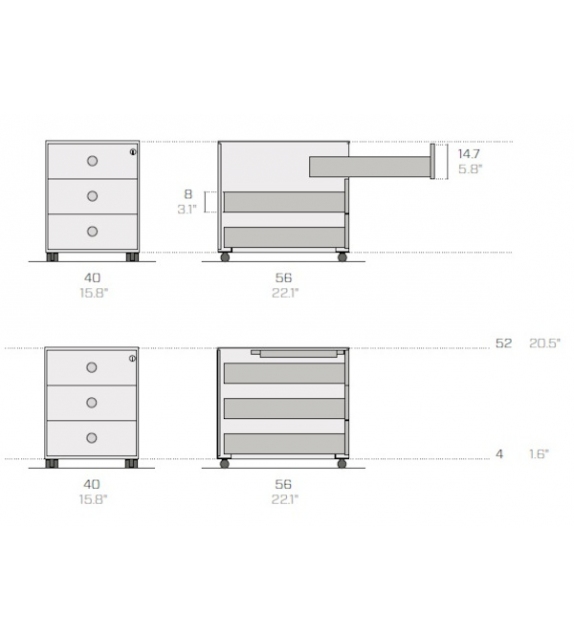 Mya Fantin Schubladenschrank