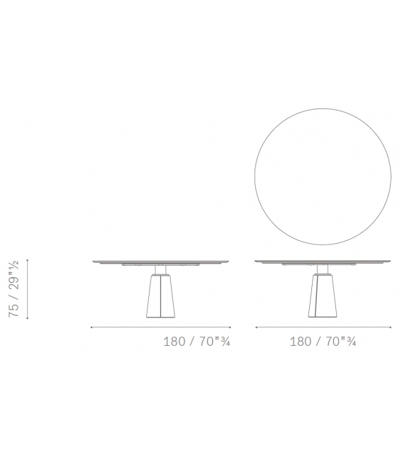 Mesa Due Marble Poltrona Frau Tisch
