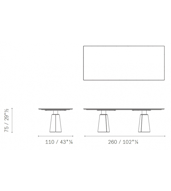 Mesa Due Marble Poltrona Frau Table