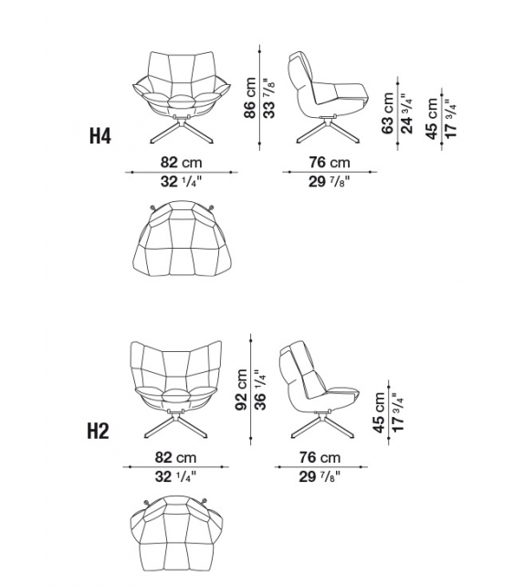Husk B&B Italia Outdoor Poltrona