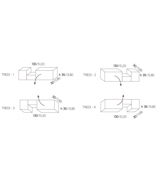 Tredi 1 Minotti Italia Hängelement