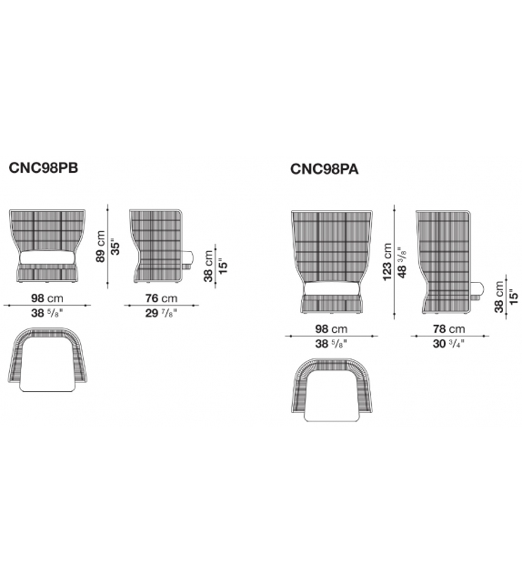 Canasta '13 B&B Italia Outdoor Armchair