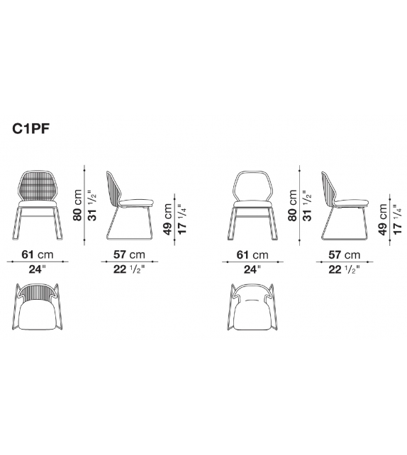 Crinoline B&B Italia Outdoor Stuhl