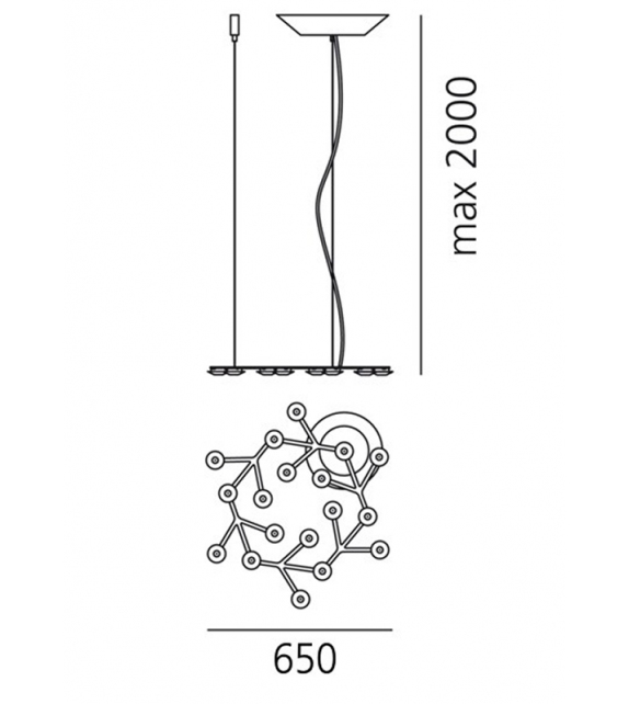 Led Net Circolare Artemide Lampada a Sospensione