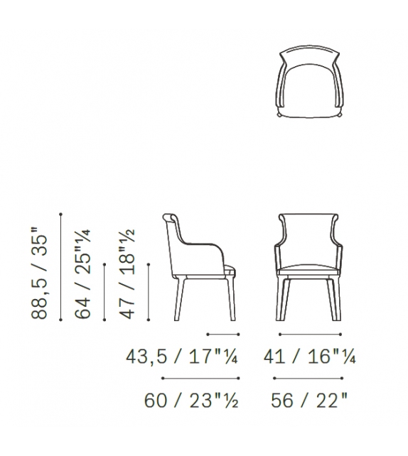 Diva Poltrona Frau Small Armchair