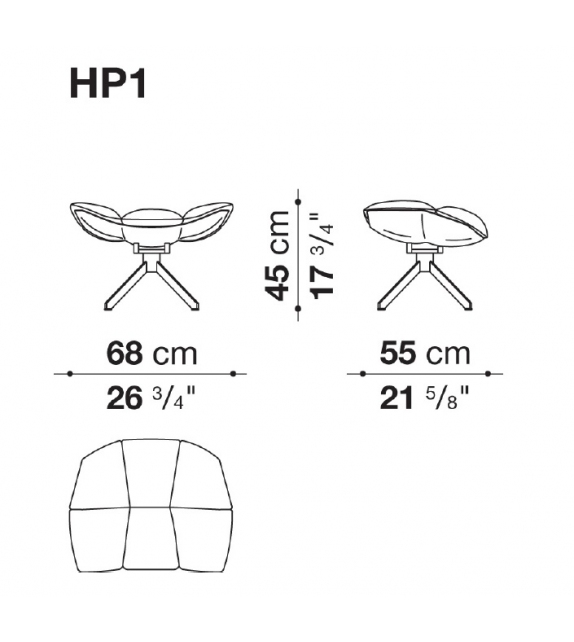 Husk Outdoor B&B Italia Outdoor Pouf