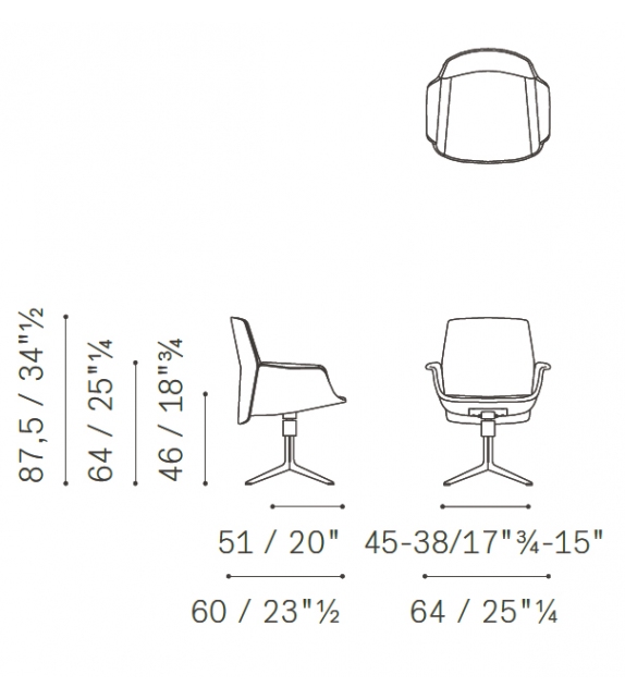 Downtown Conference Poltrona Frau Petit Fauteuil