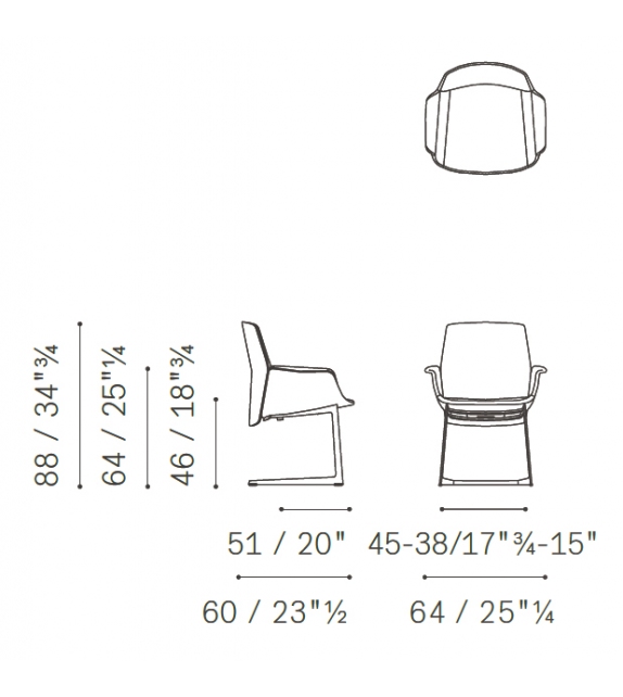 Downtown Conference Poltrona Frau Petit Fauteuil